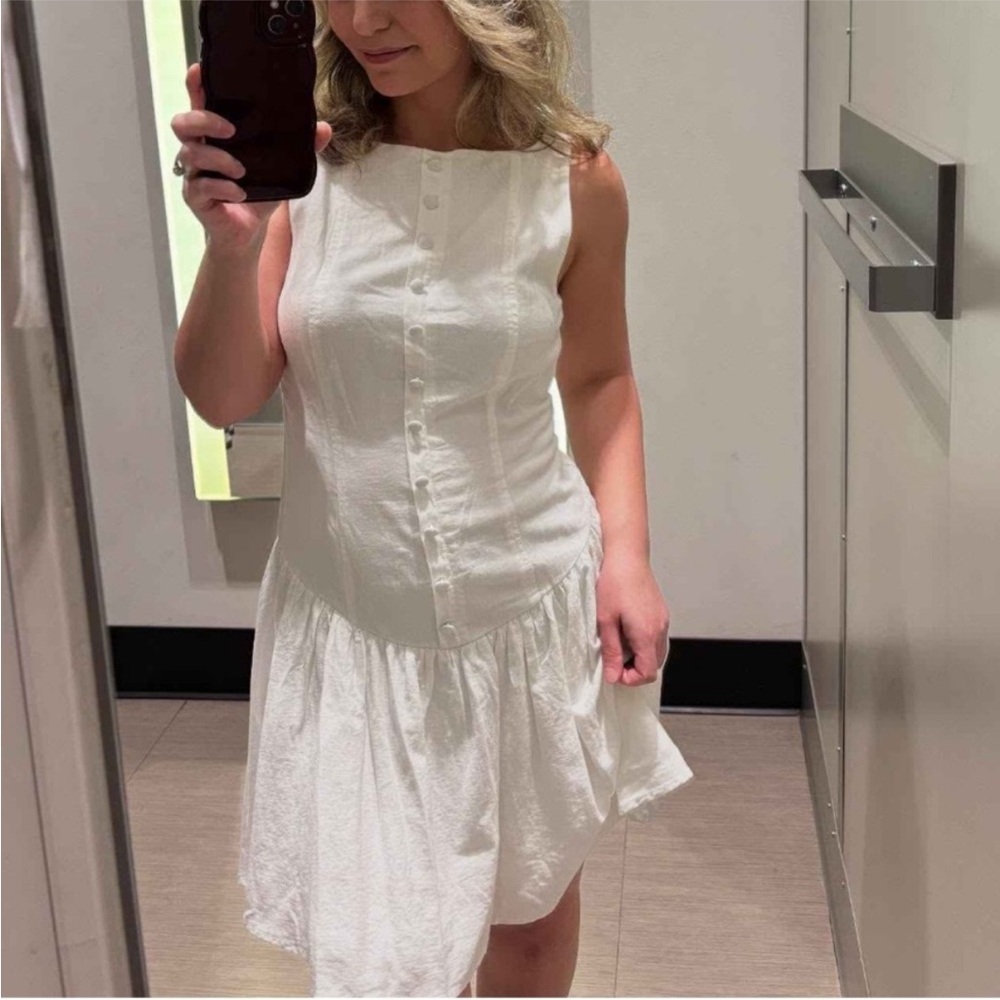 Women's Drop Waist Mini Sundress - Wild Fable White
XS NWT